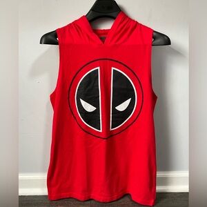 Men's sleeveless shirt "MARVEL" with LG hat (42_44) cotton and polyester, red